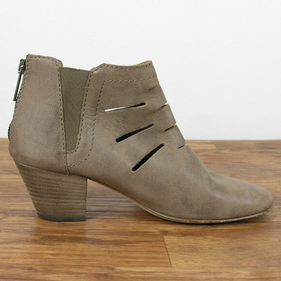 Aquatalia by Marvin K Freida Cut Out Leather Heel Booties Made in Italy - Picture 6 of 10